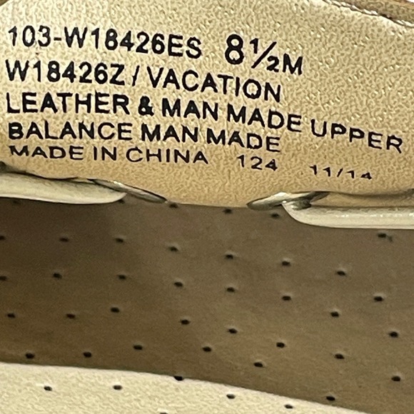 White Mountain Snake Print Leather Boat Shoe Women 8.5 Preppy Metallic Moccasin - Picture 8 of 9